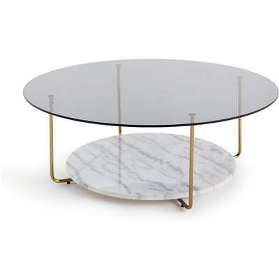 Moricio Round Marble & Glass Coffee Table
