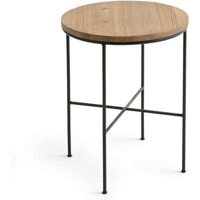 Mosaique Side Table in Pine & Steel