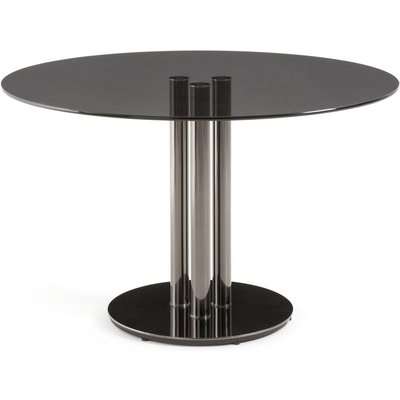 Neso Round Tempered Glass Dining Table (Seats 4-6)