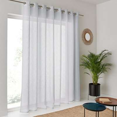 Nyong Wide Linen-Effect Voile Panel