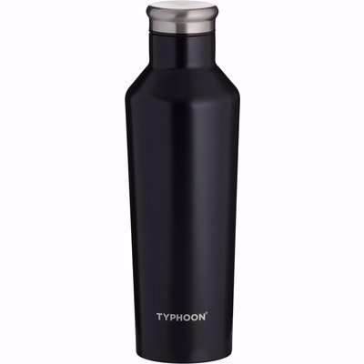 Pure Black Double Wall Hot and Cold Water Bottle 500ml