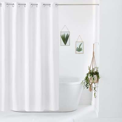 Scenario Plain Canvas Shower Curtain
