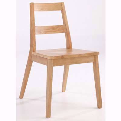 Set of 2 Oak Wooden Dining Chairs