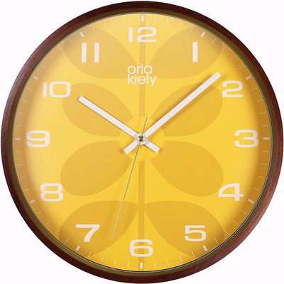 Yellow Stem Printed Dial Clock