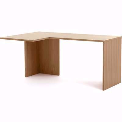Working Oak Veneered Corner Desk, L165cm