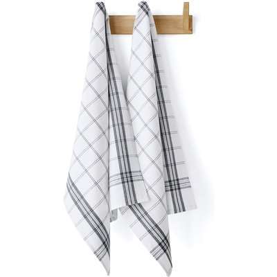 Set of 2 Cotton Checked Tea Towels