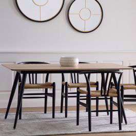 Astley Dining Table Black 1600x900x750mm