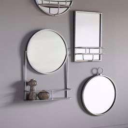 Bayswater Silver Round Mirror 610x700mm