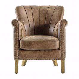 Hickman Armchair Brown Leather