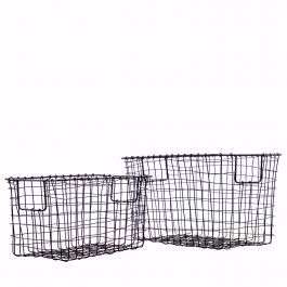Ludlow Wire Baskets (Set of 2) 390x230x220mm