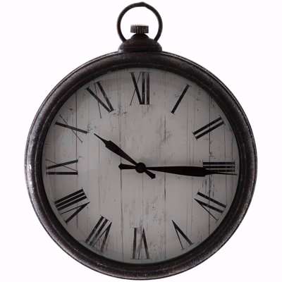 Rustic Pocket Watch Wall Clock