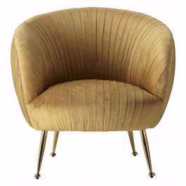 Valenza Tub Chair Gold Velvet 790x750x750mm