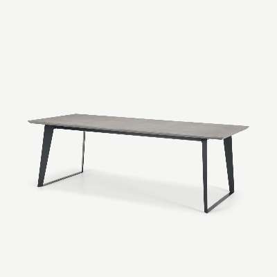 Boone 8 Seat Dining Table, Concrete Resin Top 