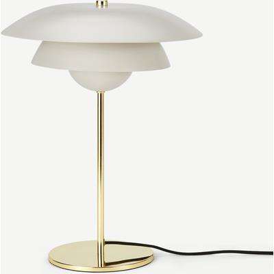 Brunswick Layered Metal Table Lamp, Warm Grey and Brass