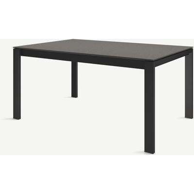 Corinna 6 Seat Dining Table, Concrete & Black