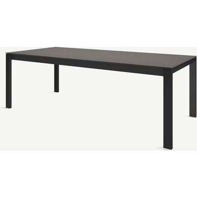 Corinna 10 Seat Dining Table, Concrete & Black