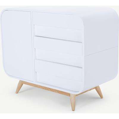 Esme Compact Sideboard, Ash and White