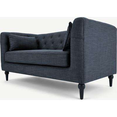 Flynn 2 Seat Sofa, Atlantic Blue Linen Mix