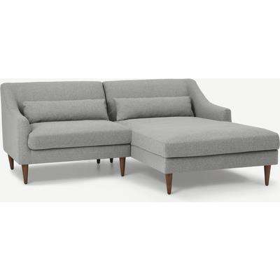 Herton Right Hand Facing Small Chaise End Sofa, Mountain Grey Fabric