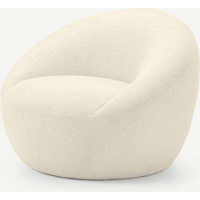 Isadora Accent Armchair, Whitewash Boucle