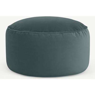 Lux Floor Cushion, Marine Green Velvet
