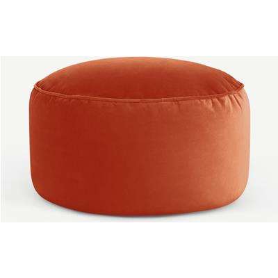 Lux Velvet floor cushion, Flame Orange Velvet