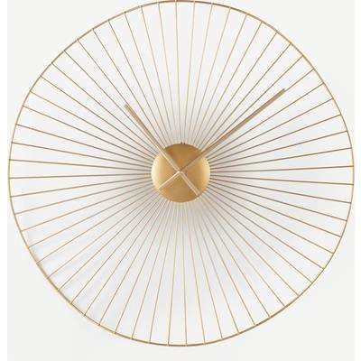 Macon Large Decorative Wire Clock 60cm, Brushed Brass