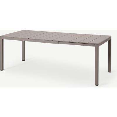 Nardi 6-8 Seat Extending Dining Table, Light Grey Aluminium