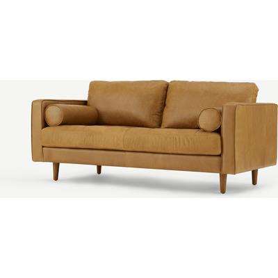 Scott 2 Seater Sofa, Large, Charm Tan Premium Leather