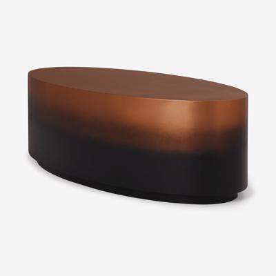 Sulta Oval Coffee Table, Copper & Black Ombre