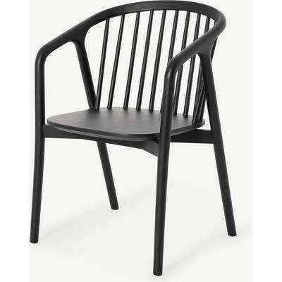 Tacoma Carver Dining Chair, Charcoal Black