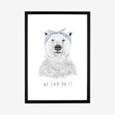 We Can Do It by Balazs Solti, 40 x 50cm Wall Art Print 