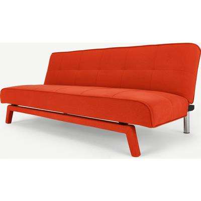 Yoko Click Clack Sofa Bed, Atomic Orange Weave