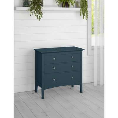 Hastings Mid-Blue 3 Drawer Chest blue