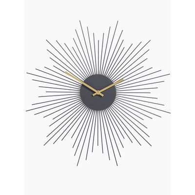 Sputnik Metal Wall Clock grey