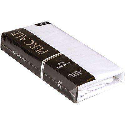 Percale Extra Deep Fitted Sheet, Superking, White