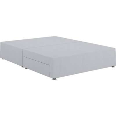 Relyon Contemporary Divan Bed Base - King Size (5' x 6'6"), No Storage, Relyon_Granite