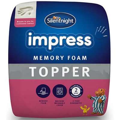 Silentnight Impress 25cm Memory Foam Mattress Topper - Double (4'6" x 6'3")
