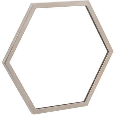 Alveare Brushed Chrome Wall Mirror