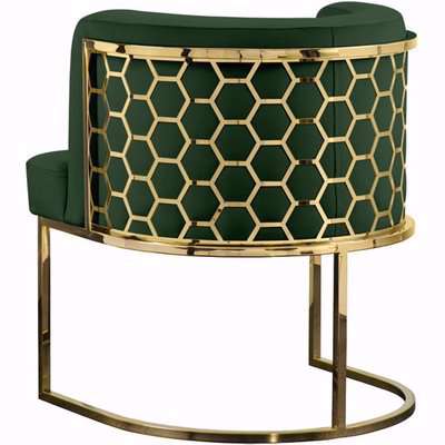 Alveare Dining chair Brass - Bottle Green