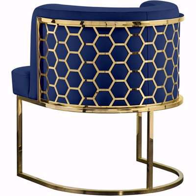Alveare Dining chair Brass - Royal Blue
