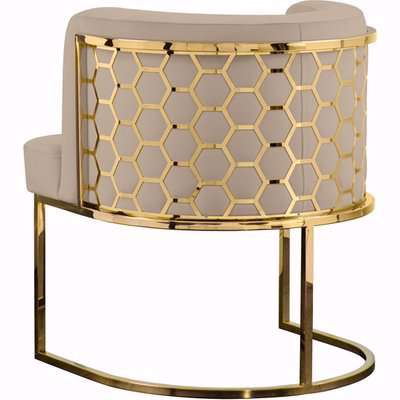 Alveare Dining chair Brass - Taupe