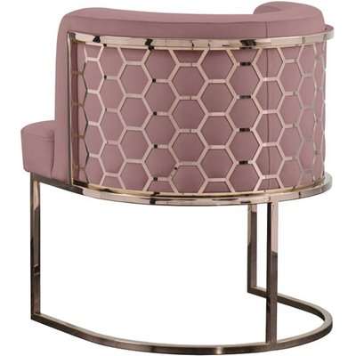 Alveare Dining chair Copper - Blush Pink