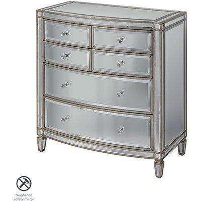 Antoinette Toughened Mirror Chest Of Drawers