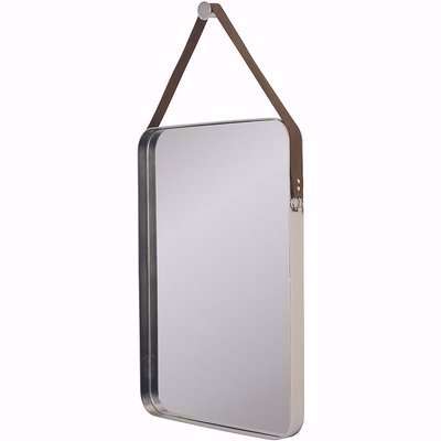 Beron Wall Mirror Brushed Stainless Steel