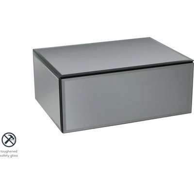 Inga Smoke mirror Floating Bedside / Console / Shelf / Storage System