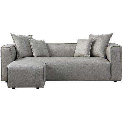 Max Three Seat Corner Sofa - Silver