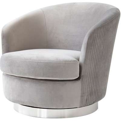 Melville Swivel Chair Dove Grey - Silver Base