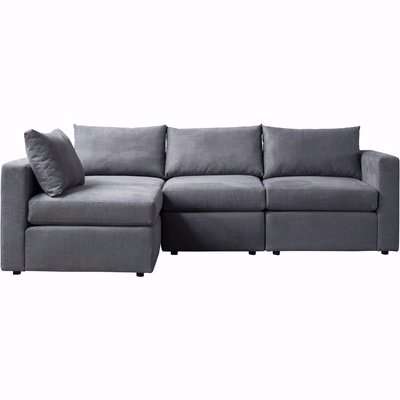 Miller Three Seat Corner Sofa - Left or Right Hand – Charcoal