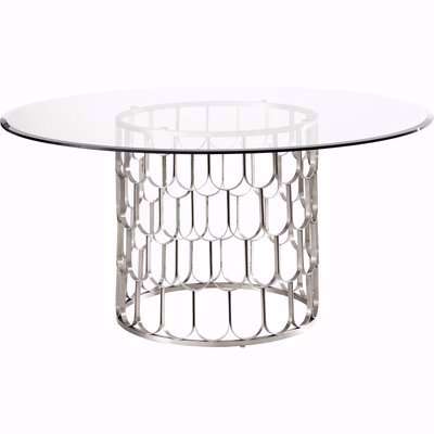 Pino 6-8 Seat Silver Dining Table